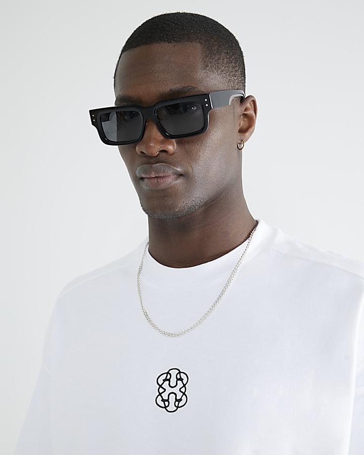 White Monogram Embroidered T-Shirt
