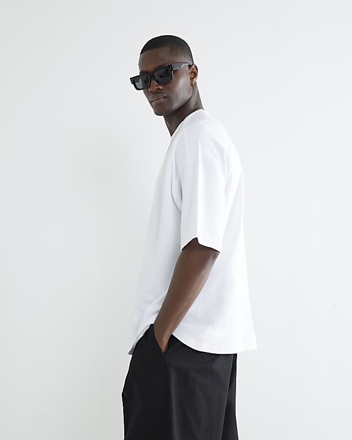 White Monogram Embroidered T-Shirt