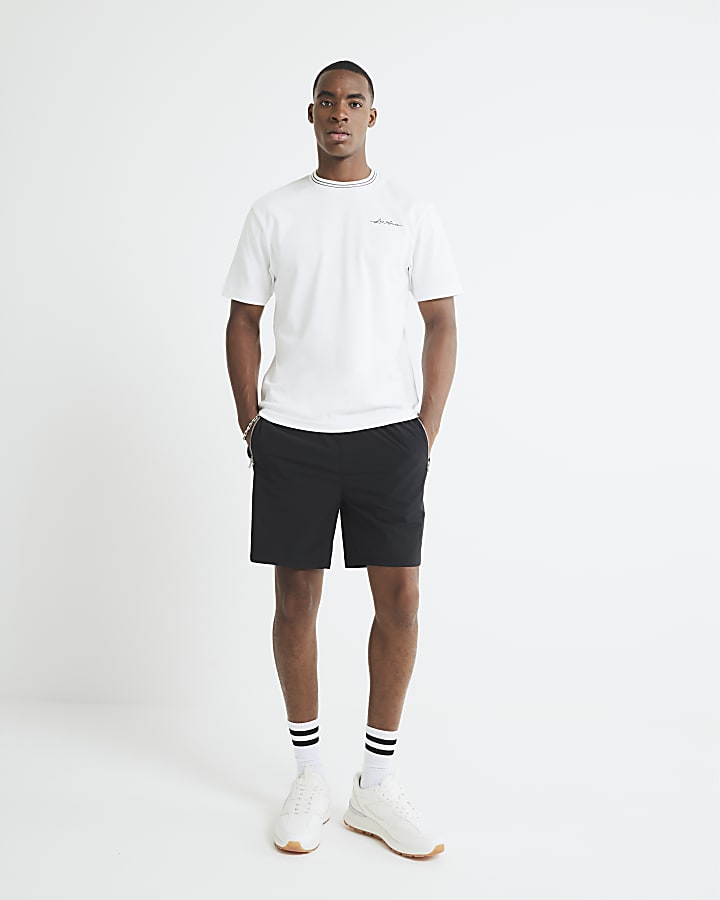 White Slim Fit Les Amis Ringer T-Shirt