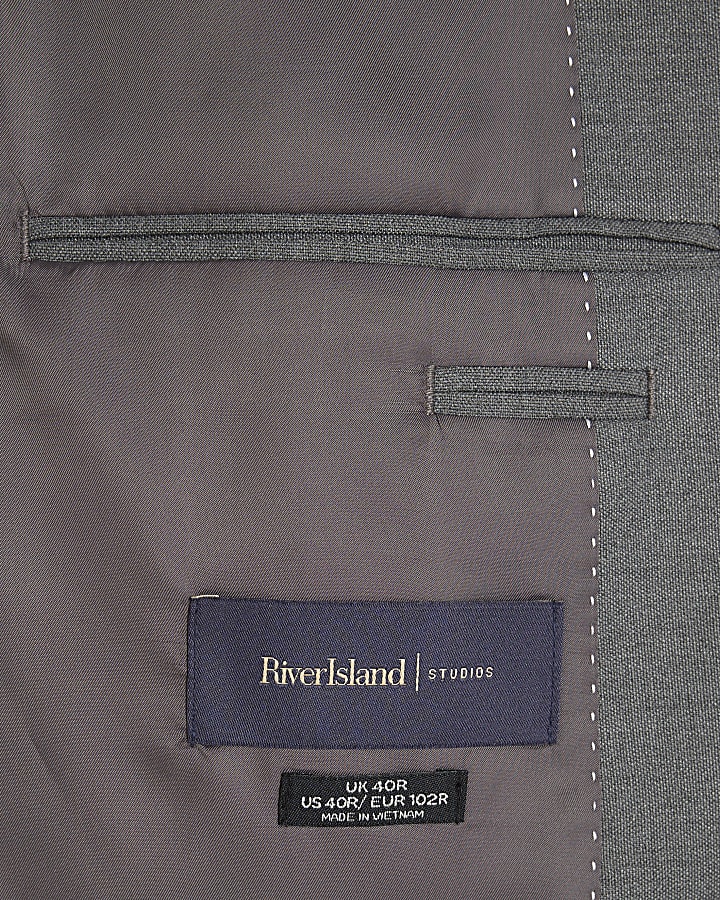 Grey Regular Fit Suit Jacket