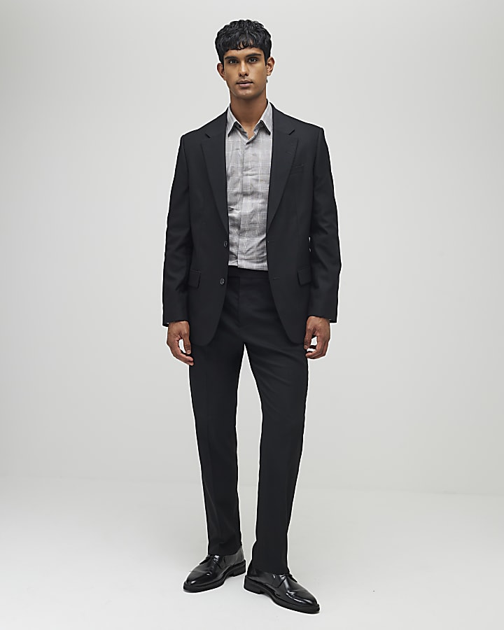 Black Regular Fit Suit Jacket