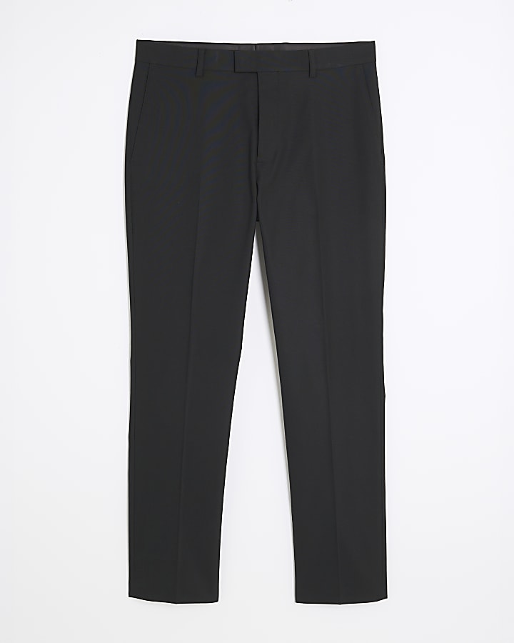 Black Regular Fit Suit Trousers
