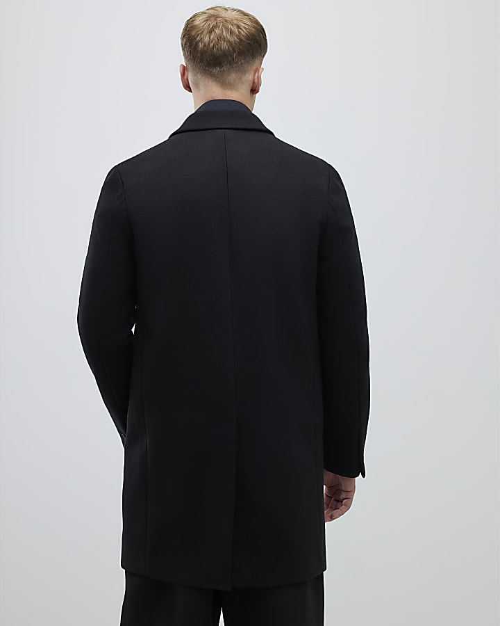 Black Faux Wool Coat