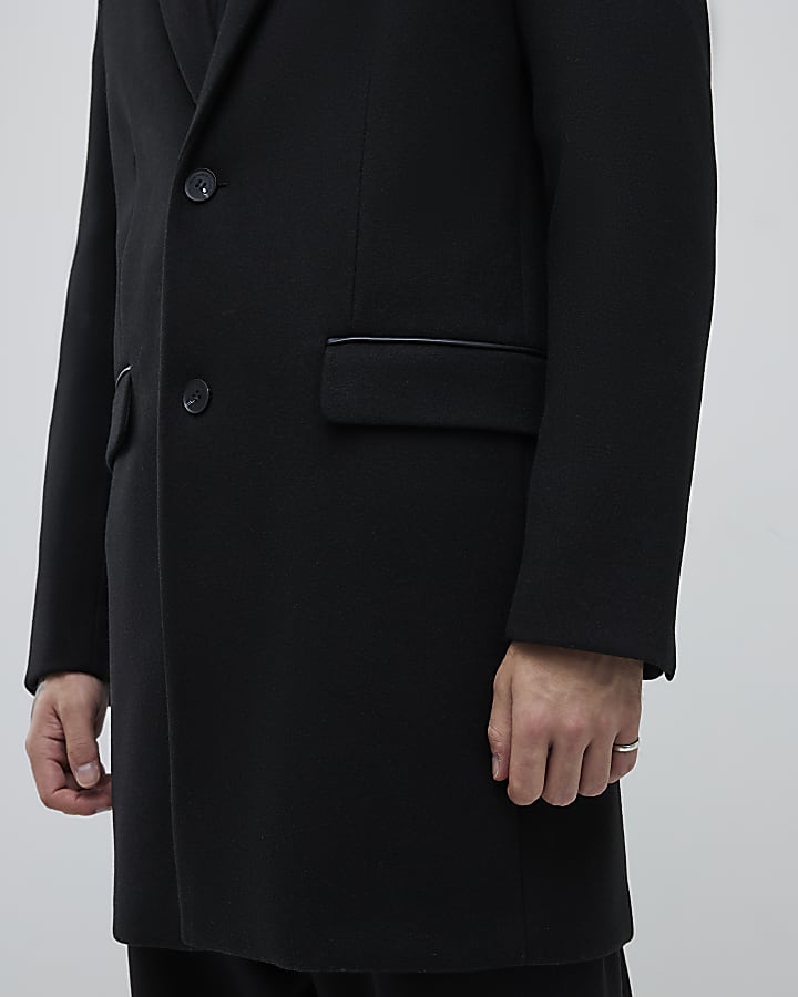 Black Faux Wool Coat