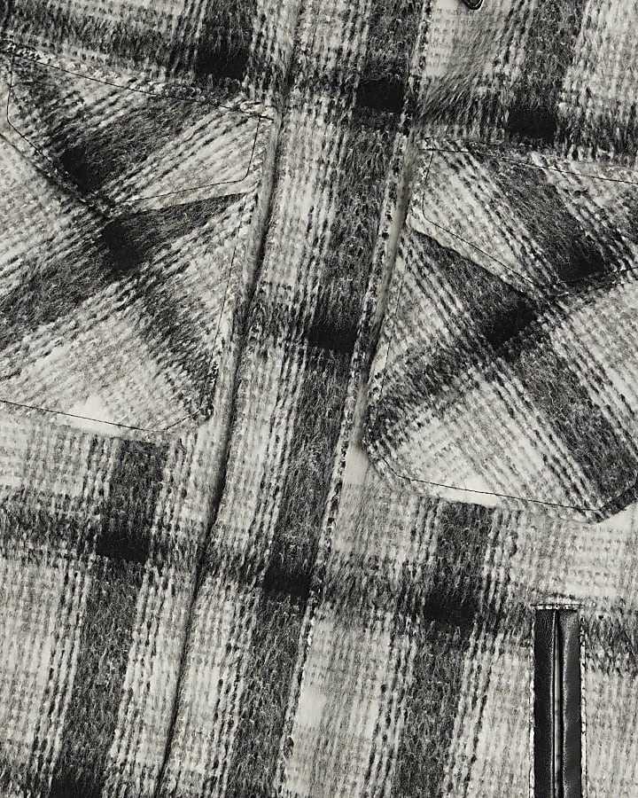 Black Collared Check Jacket