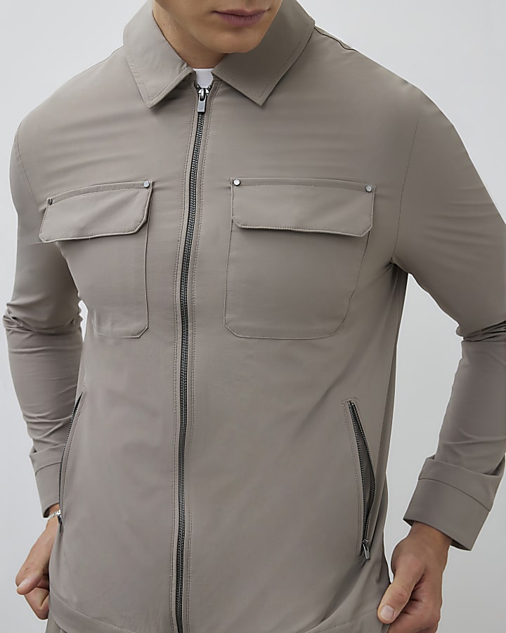 Stone Muscle Fit Shacket