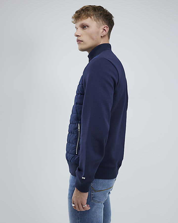 Navy Funnel Hybrid Jacket