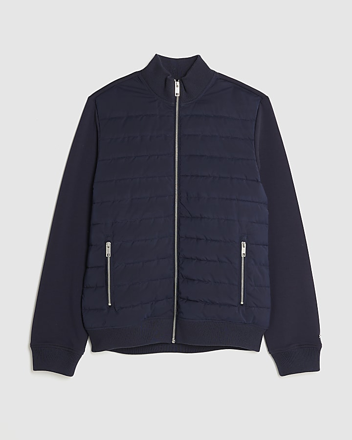 Navy Funnel Hybrid Jacket