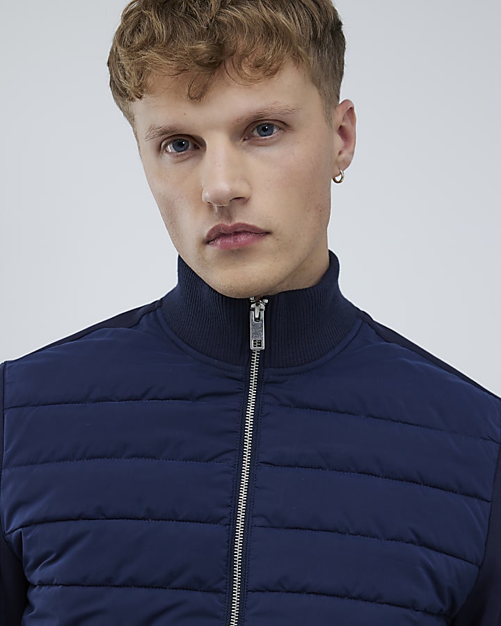 Navy Funnel Hybrid Jacket