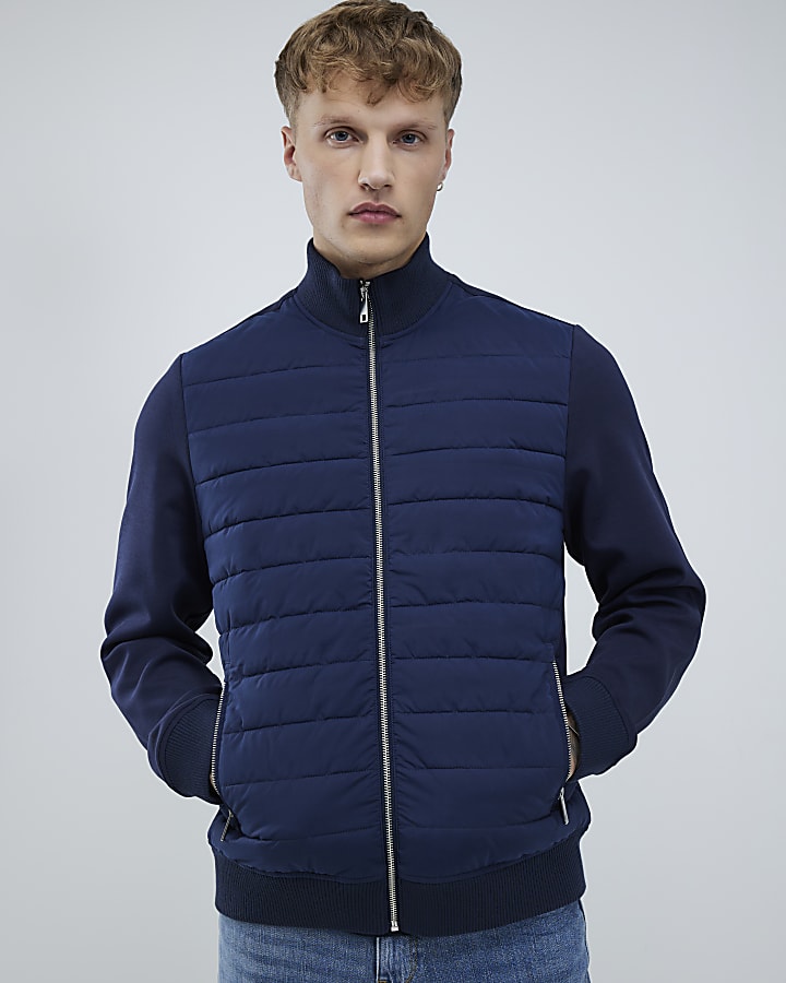 Navy Funnel Hybrid Jacket
