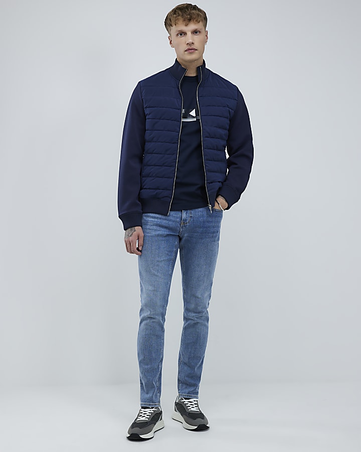 Navy Funnel Hybrid Jacket