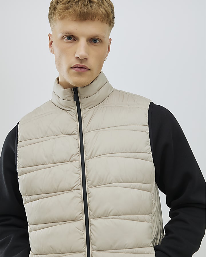 Beige Lightweight Puffer Gilet