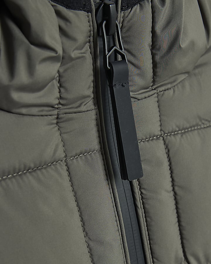 Green Regular Fit Hooded Puffer Jacket