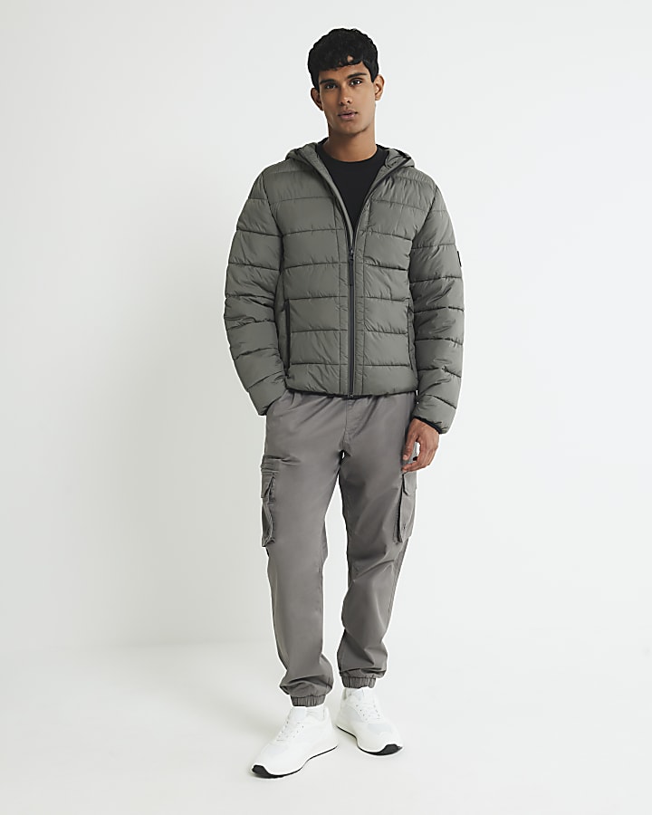 Green Regular Fit Hooded Puffer Jacket