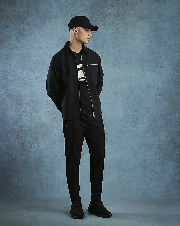 Black Regular Fit Twill Shacket
