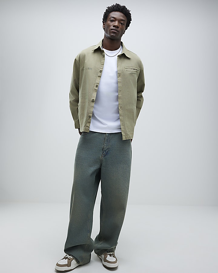 Green Long Sleeve L'espoir Graphic Overshirt
