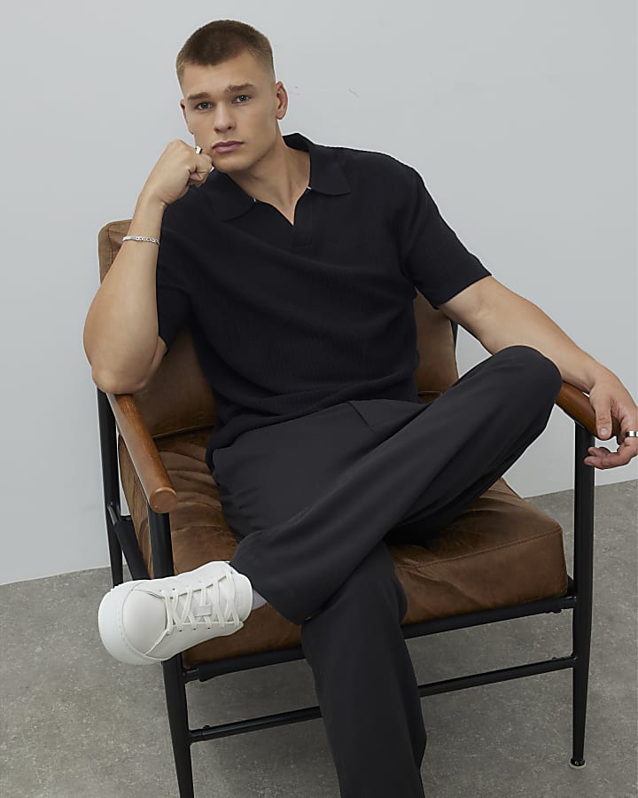 Black Slim Fit Laddie Joggers