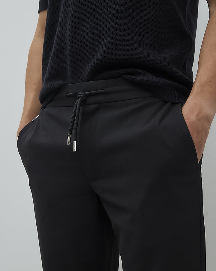Black Slim Fit Laddie Joggers
