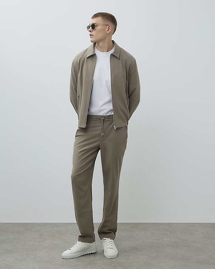 Beige Slim Fit Joggers