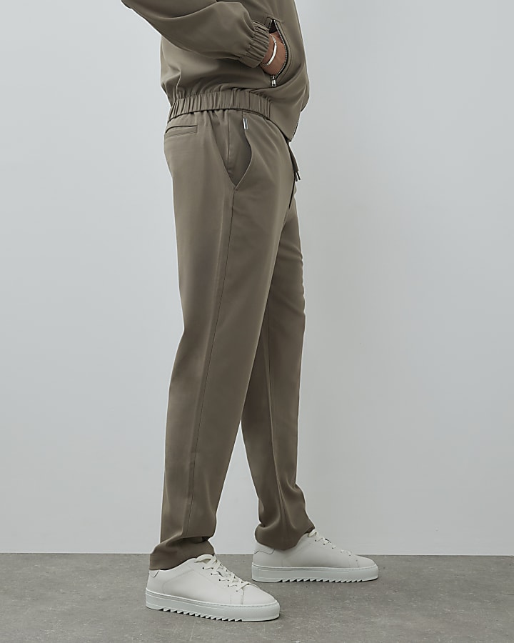 Beige Slim Fit Joggers
