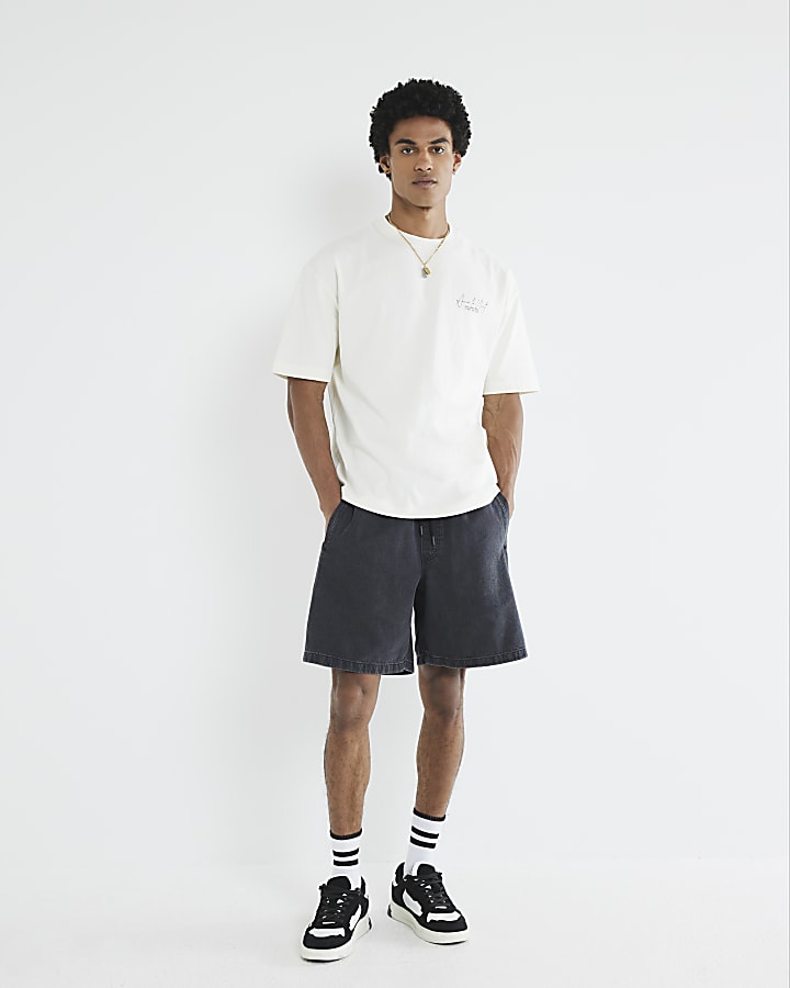 White Short Sleeve Ame Le Nuit T-Shirt