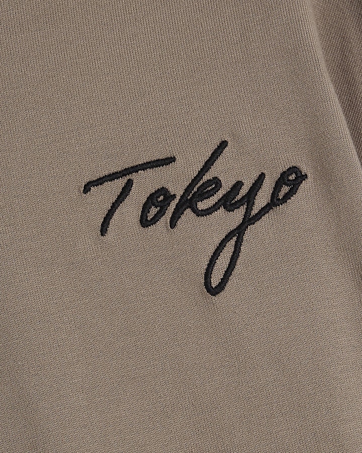 Beige Dragon Double Layered T-Shirt