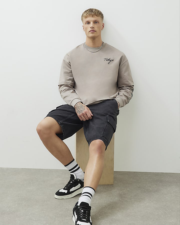 Beige Dragon Double Layered T-Shirt