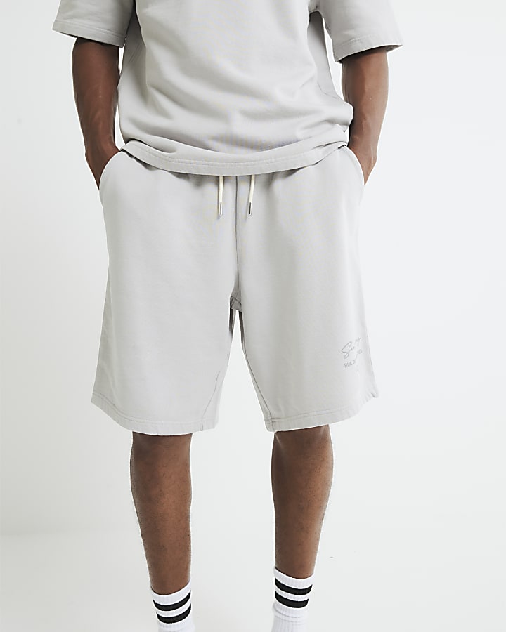 Grey Oversized Fit Le Desir Washed Jorts