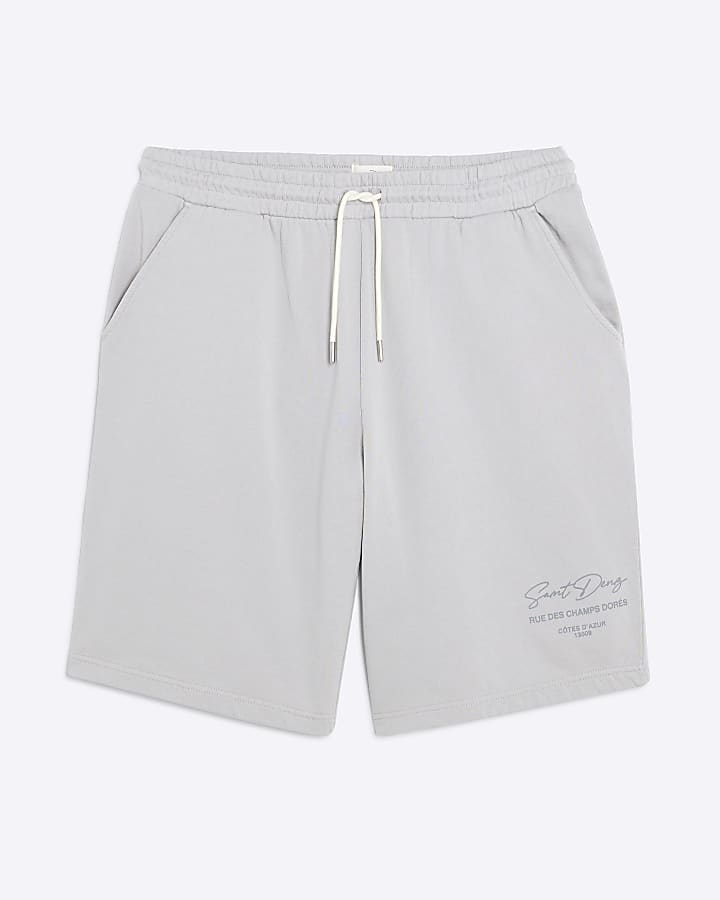 Grey Oversized Fit Le Desir Washed Jorts