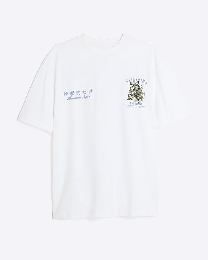 White Regular Fit Hayashima T-Shirt