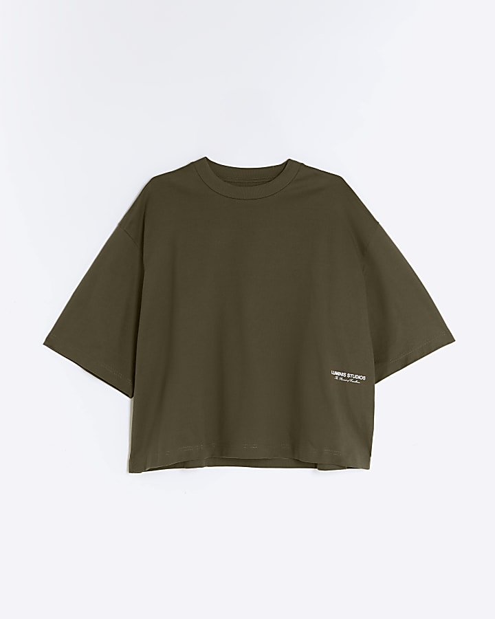 Khaki Oversized fit T-Shirt