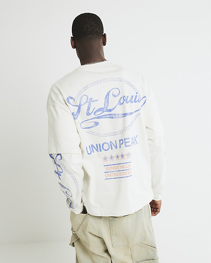 Cream New State Double Layer T-Shirt