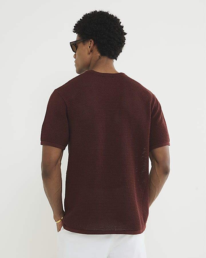 Red Short Sleeve Chest Pocket T-Shirt