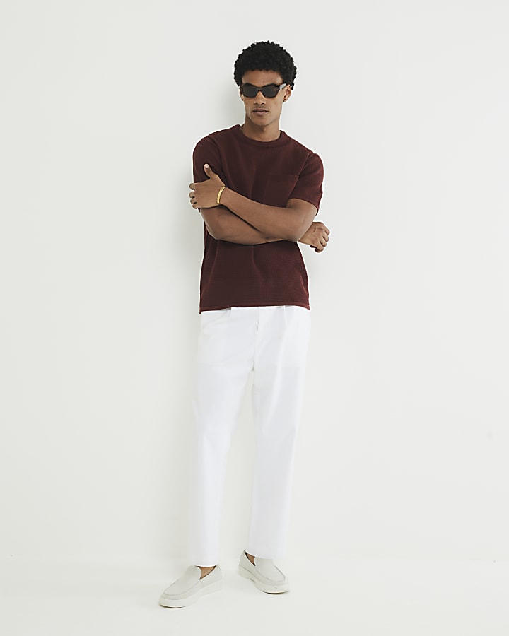 Red Short Sleeve Chest Pocket T-Shirt