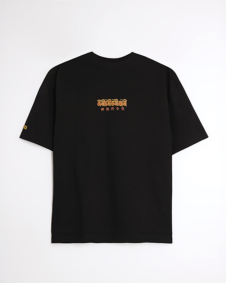Black Beasty Embroidered Double Layer T-Shirt