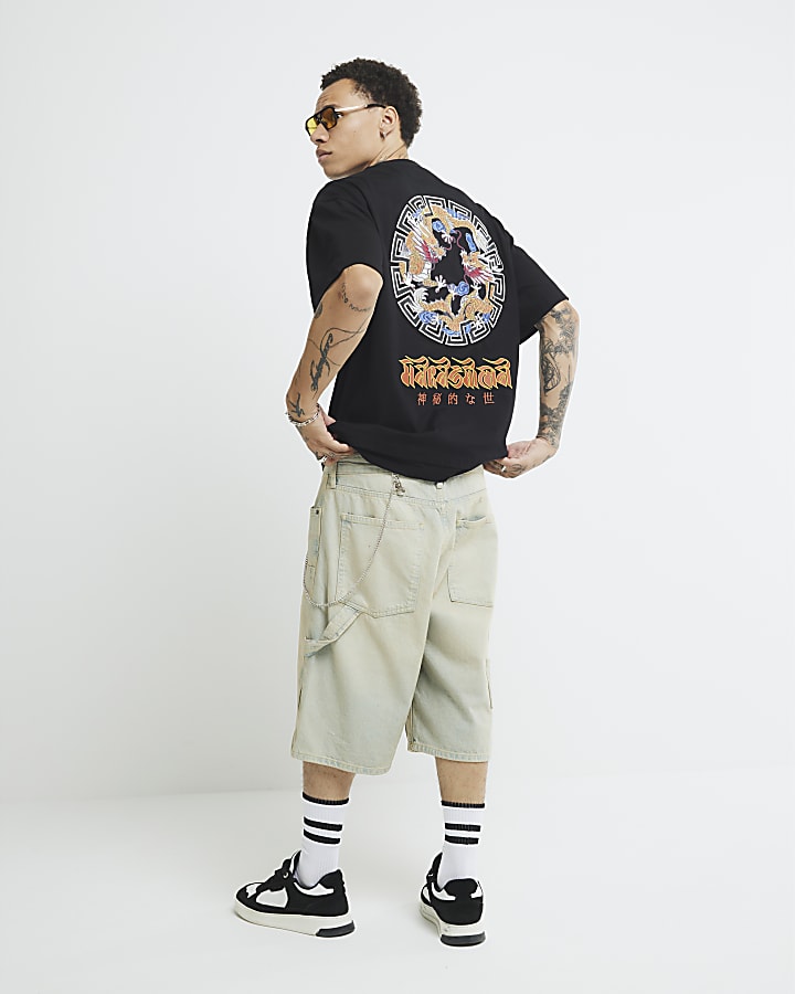Black Beasty Embroidered Double Layer T-Shirt