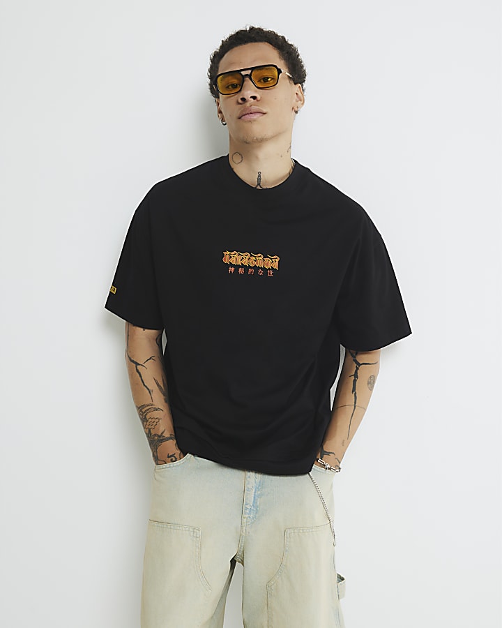 Black Beasty Embroidered Double Layer T-Shirt
