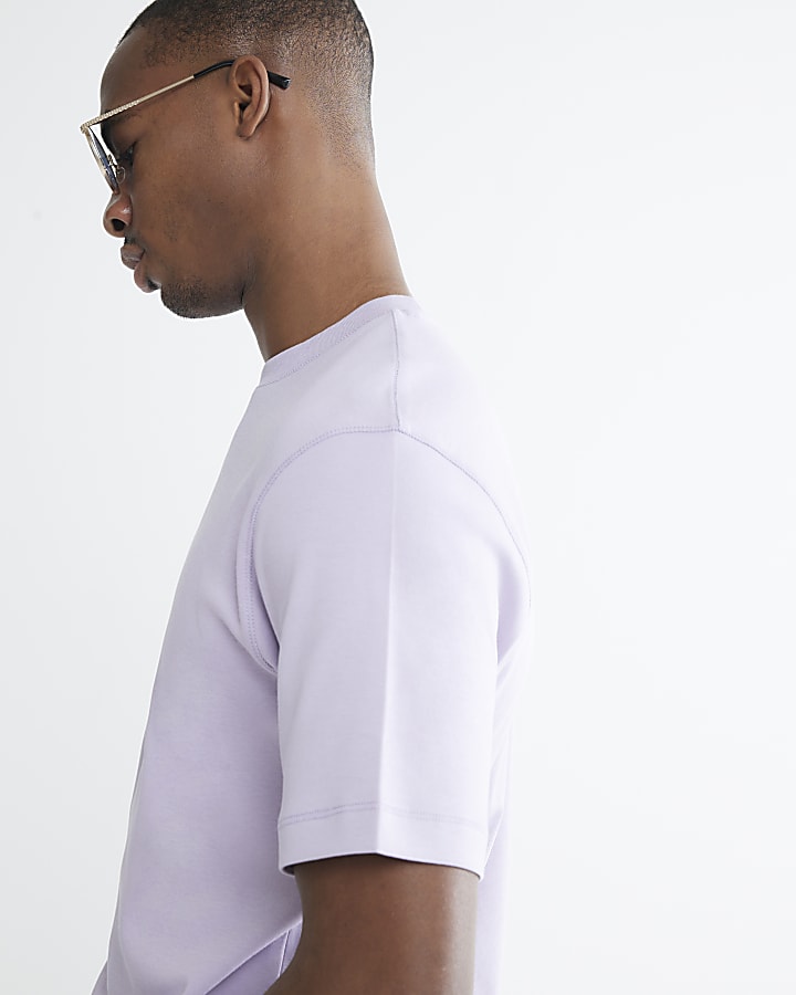 Purple Slim Fit Short Sleeve T-Shirt