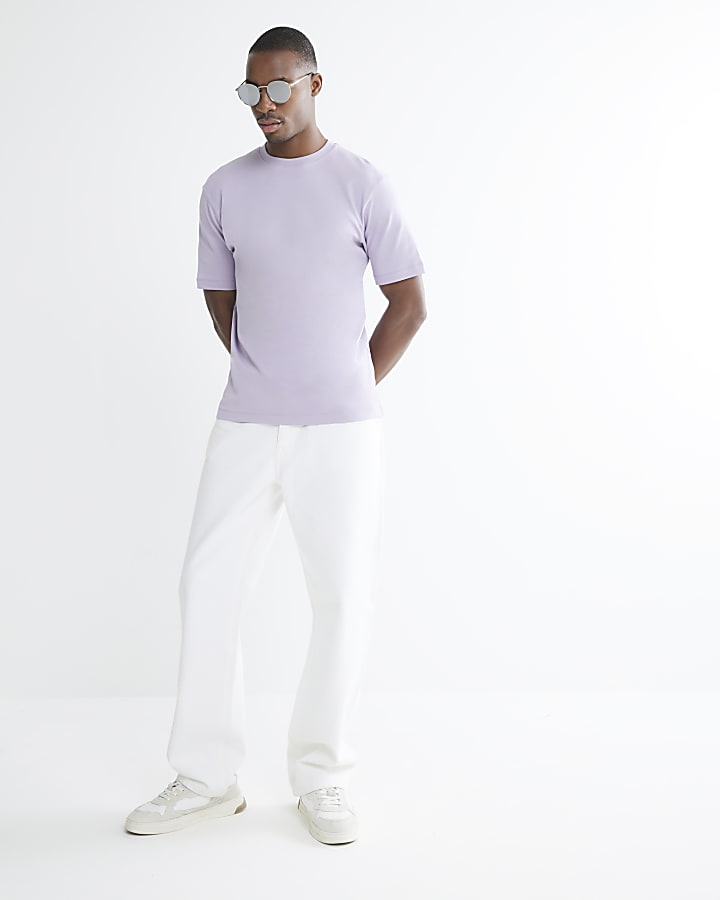 Purple Slim Fit Short Sleeve T-Shirt