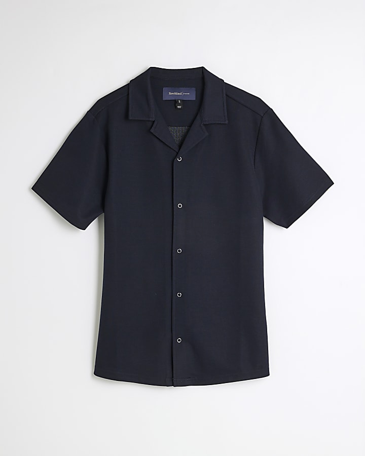 Navy Muscle Fit Shirt