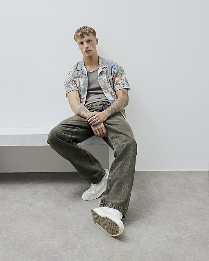 Brown Loose Fit Jeans