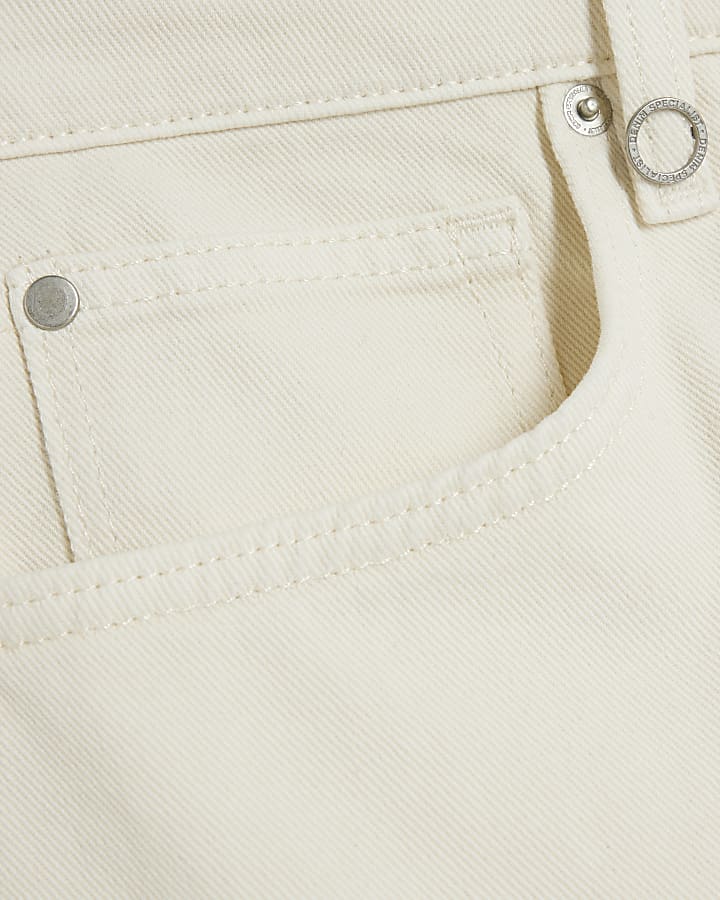 Cream Denim Jorts