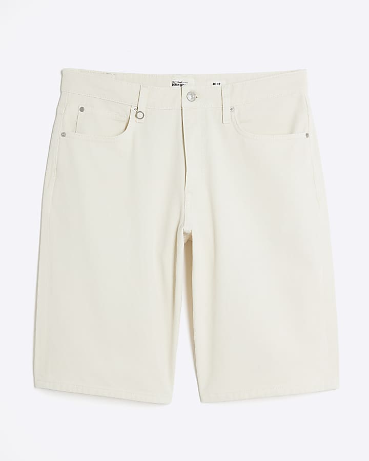 Cream Denim Jorts