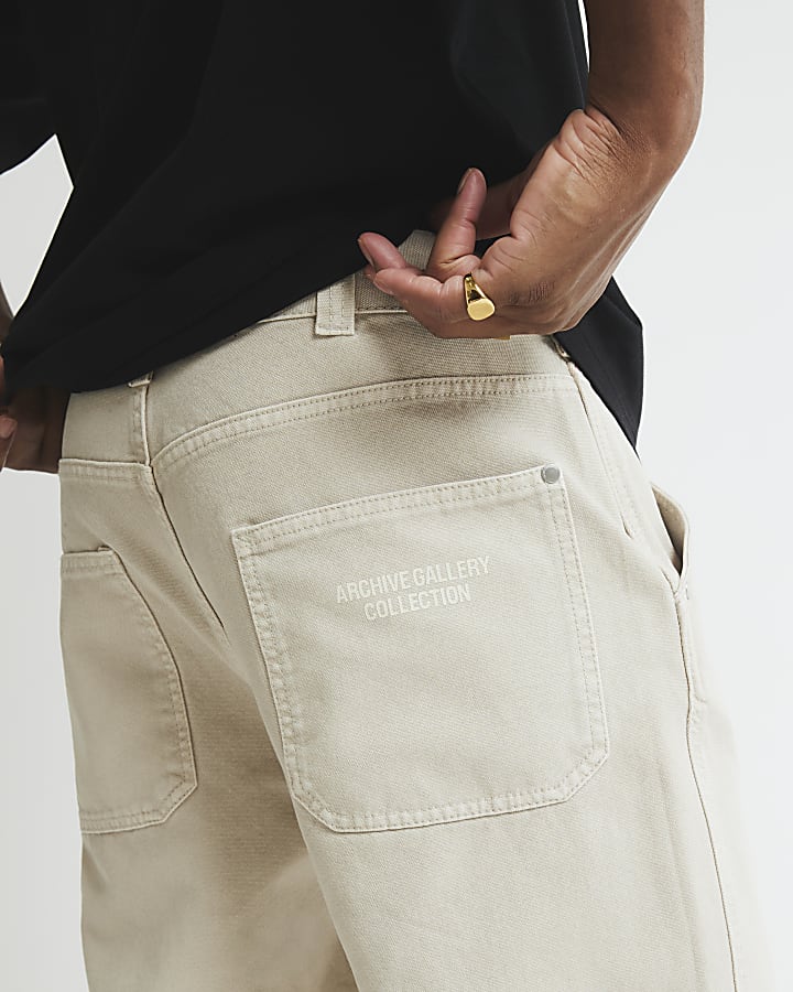 Stone Loose Fit Trousers