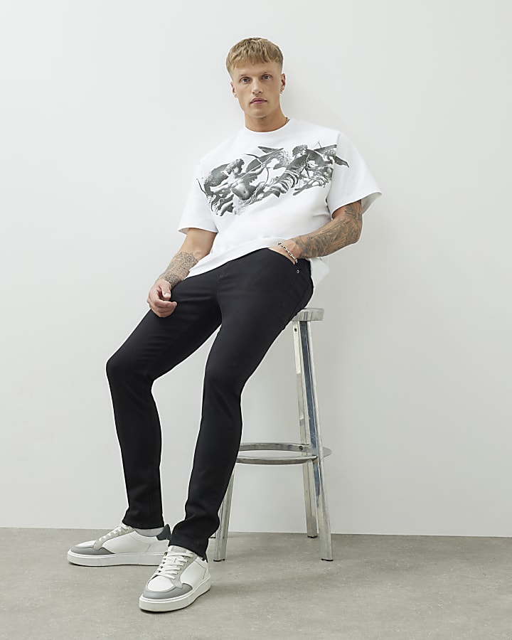 Black skinny fit jeans