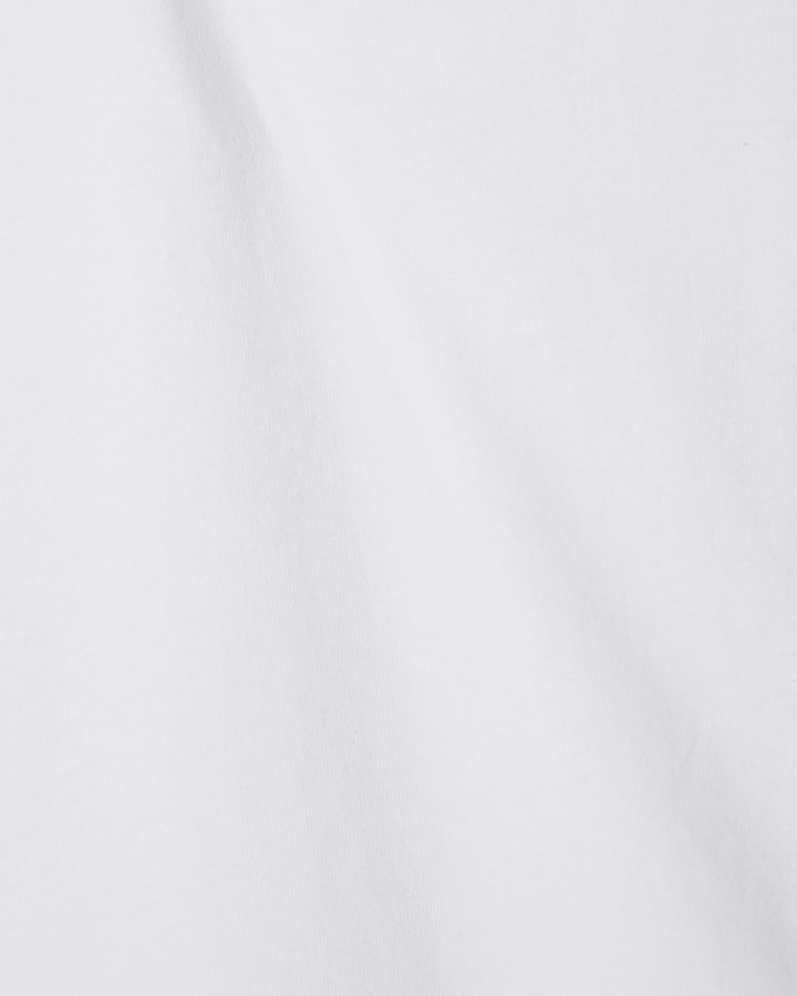 White Short Sleeve Oversized Longline T-shirt