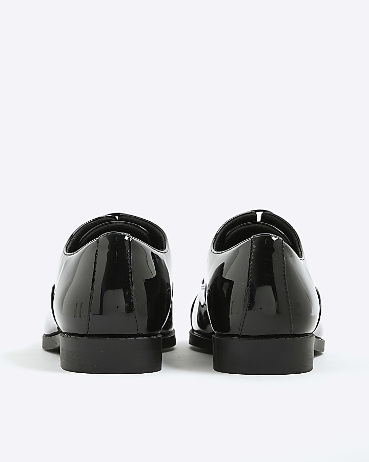 Black Smart Patent Derby Shoes