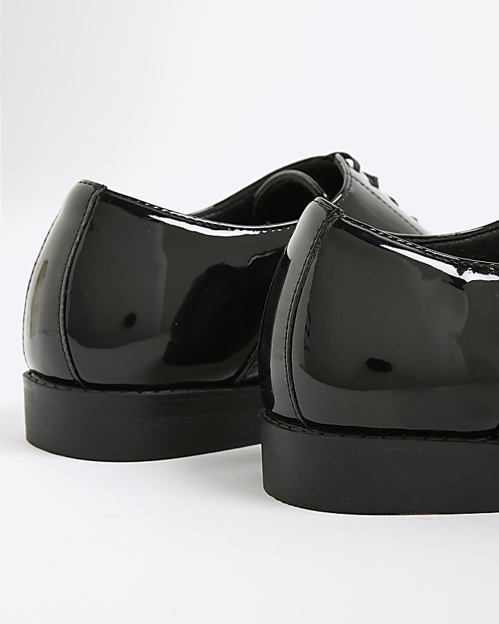 Black Smart Patent Derby Shoes