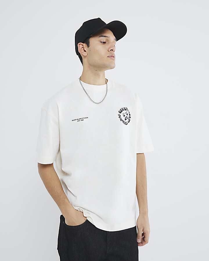 White Short Sleeve Gothic T-Shirt