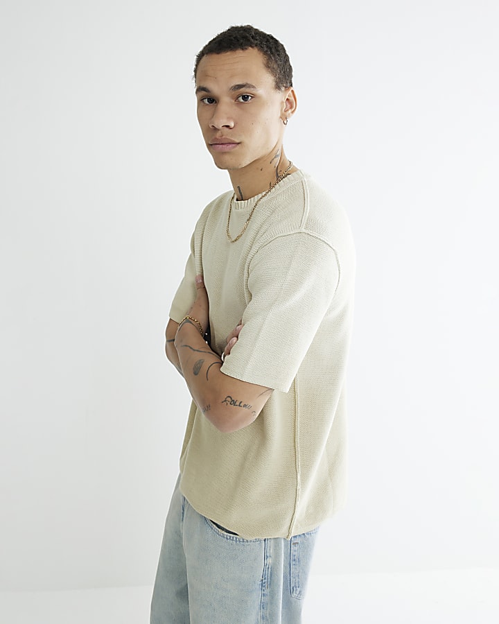 Stone Garment Dye Knitted T-Shirt